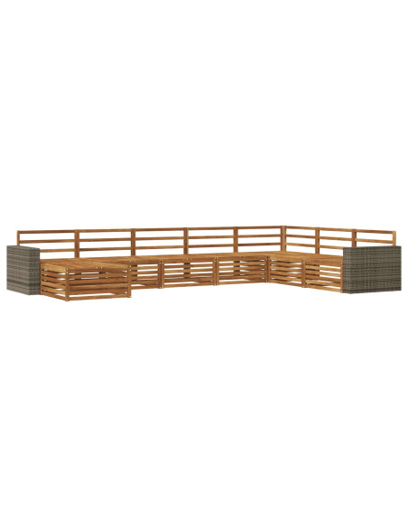 Set di divani da esterno 8 pcs Naturale