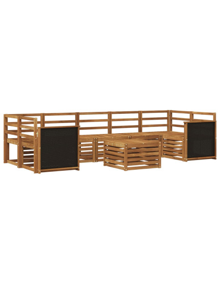 Set di divani da esterno 8 pcs Naturale