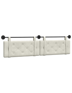 Testata appesa Montaggio a parete Crema 210 x 55 x 5 cm Velluto 2