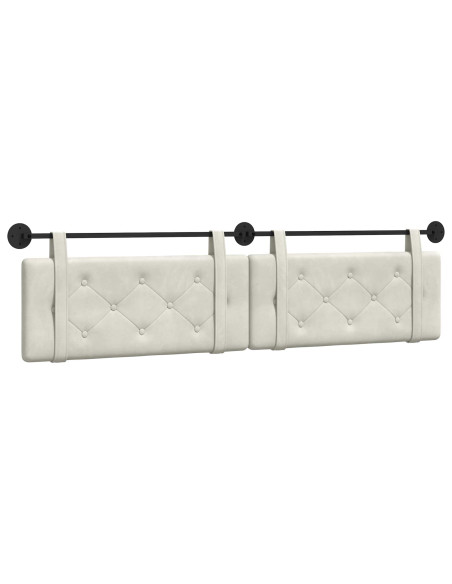 Testata appesa Montaggio a parete Crema 210 x 55 x 5 cm Velluto