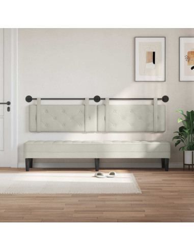 Testata appesa Montaggio a parete Crema 210 x 55 x 5 cm Velluto
