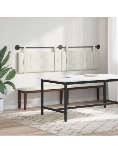 Testata appesa Montaggio a parete Crema 210 x 55 x 5 cm Velluto