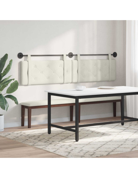 Testata appesa Montaggio a parete Crema 210 x 55 x 5 cm Velluto
