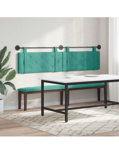 Testata appesa Turchese 210 x 55 x 5 cm Velluto