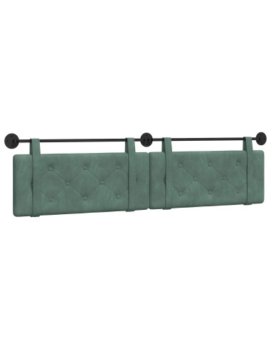 Testata appesa Verde Mare 210 x 55 x 5 cm Velluto