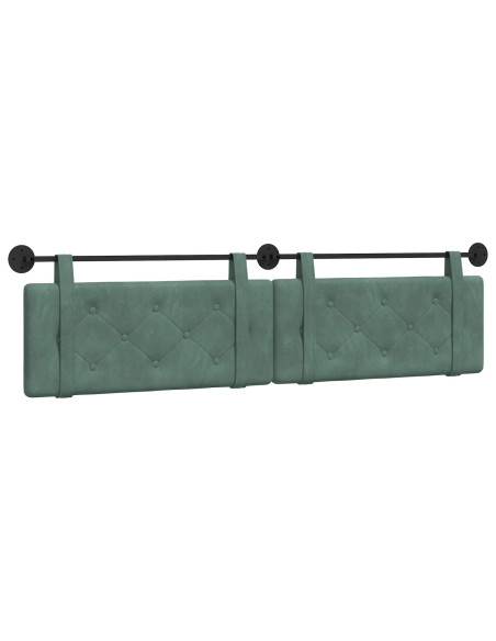 Testata appesa Verde Mare 210 x 55 x 5 cm Velluto