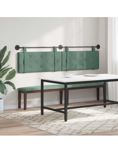 Testata appesa Verde Mare 210 x 55 x 5 cm Velluto
