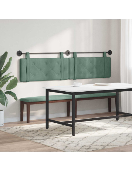 Testata appesa Verde Mare 210 x 55 x 5 cm Velluto