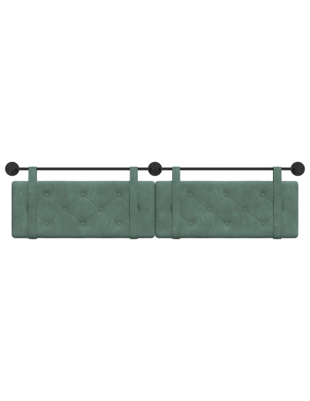 Testata appesa Verde Mare 210 x 55 x 5 cm Velluto