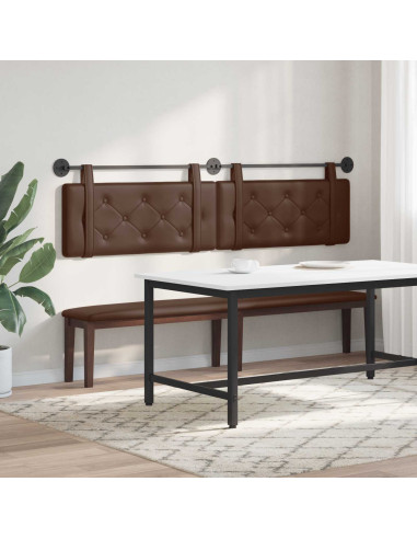 Testata appesa Marrone 210 x 55 x 5 cm Pelle Sintetica