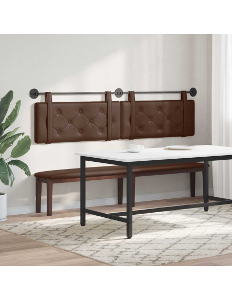 Testata appesa Marrone 210 x 55 x 5 cm Pelle Sintetica