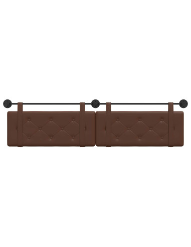 Testata appesa Marrone 210 x 55 x 5 cm Pelle Sintetica