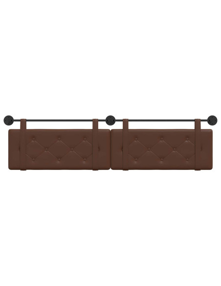 Testata appesa Marrone 210 x 55 x 5 cm Pelle Sintetica
