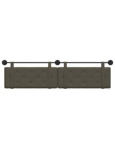 Testata appesa Grigio 210 x 55 x 5 cm Pelle Sintetica