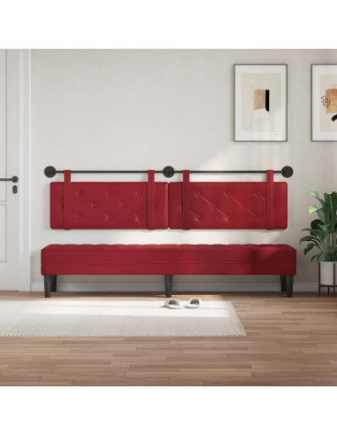Testata appesa Rosso Vino 210 x 55 x 5 cm Pelle Sintetica