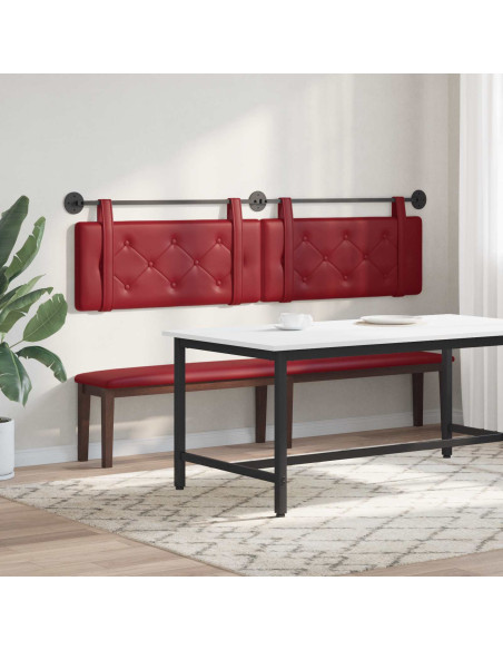 Testata appesa Rosso Vino 210 x 55 x 5 cm Pelle Sintetica