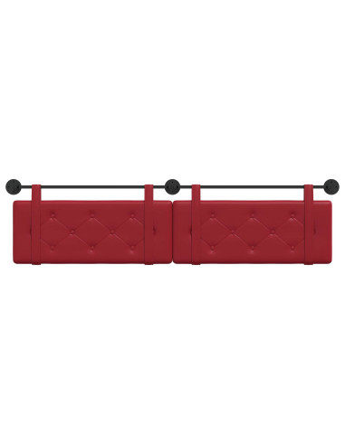 Testata appesa Rosso Vino 210 x 55 x 5 cm Pelle Sintetica