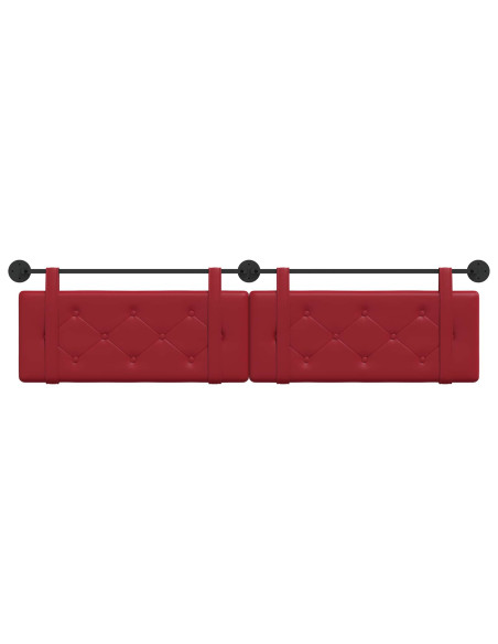 Testata appesa Rosso Vino 210 x 55 x 5 cm Pelle Sintetica