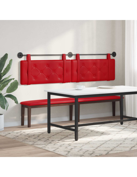 Testata appesa Rosso 210 x 55 x 5 cm Pelle Sintetica