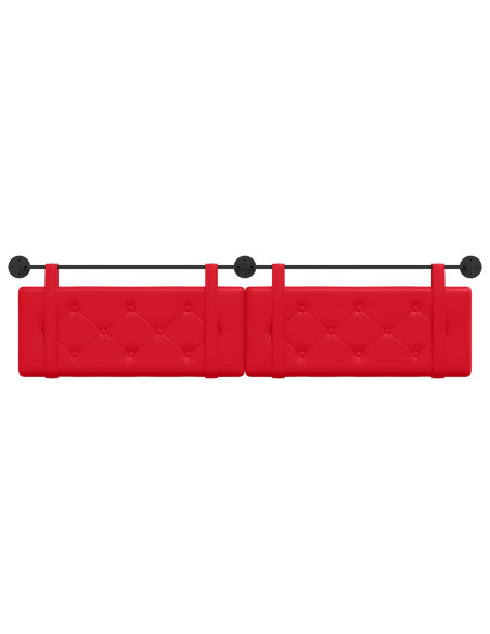 Testata appesa Rosso 210 x 55 x 5 cm Pelle Sintetica