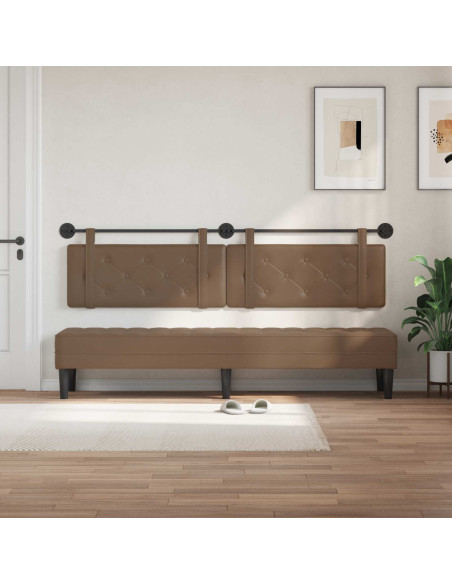 Testata appesa Cappuccino 210 x 55 x 5 cm Pelle Sintetica