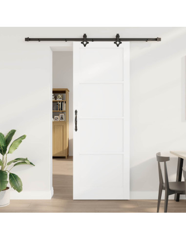 Porta scorrevole Bianco e Nero 83 x 232 cm