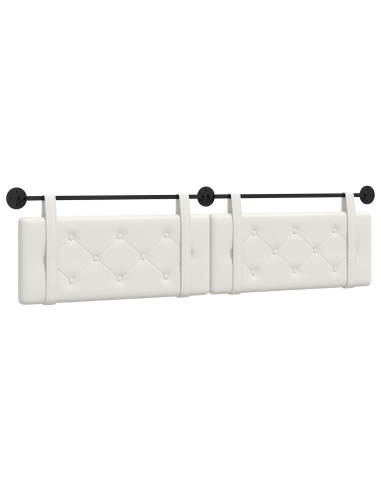 Testata appesa Bianco 210 x 55 x 5 cm Pelle Sintetica