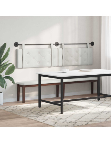 Testata appesa Bianco 210 x 55 x 5 cm Pelle Sintetica