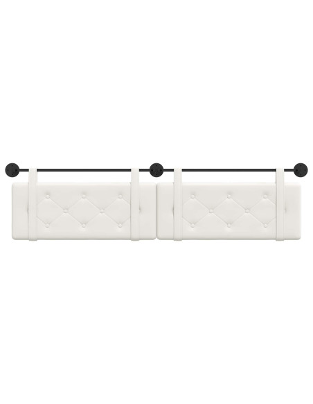 Testata appesa Bianco 210 x 55 x 5 cm Pelle Sintetica