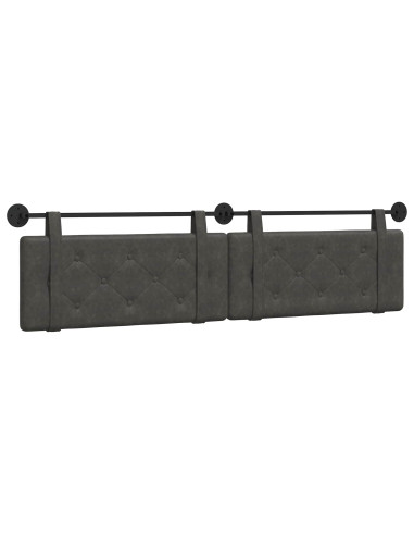 Testata appesa Nero 210 x 55 x 5 cm PU Antico
