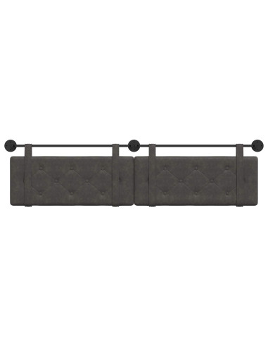 Testata appesa Nero 210 x 55 x 5 cm PU Antico