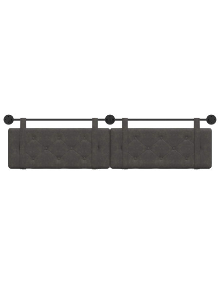 Testata appesa Nero 210 x 55 x 5 cm PU Antico