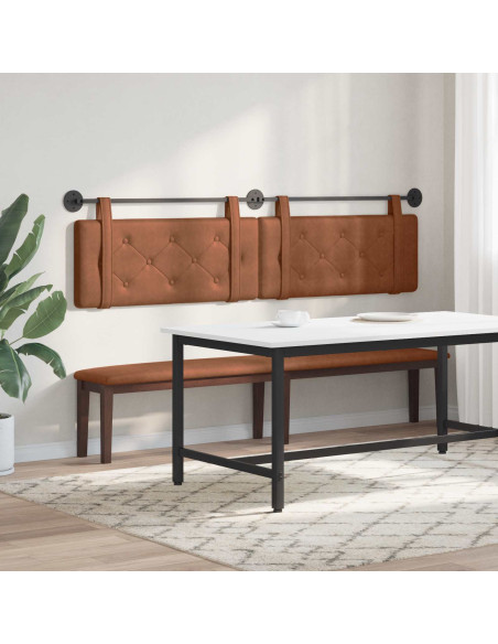 marrone con testiera 2 pcs Marrone 200 x 5 x 40 cm Compensato