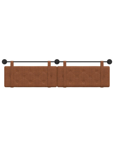 marrone con testiera 2 pcs Marrone 200 x 5 x 40 cm Compensato