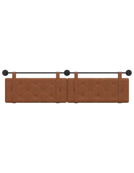 marrone con testiera 2 pcs Marrone 200 x 5 x 40 cm Compensato