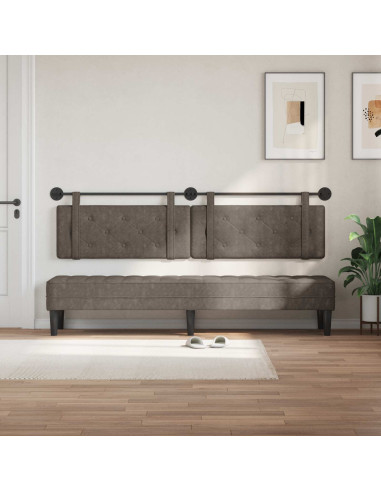 Testata appesa Grigio 210 x 55 x 5 cm PU Antico