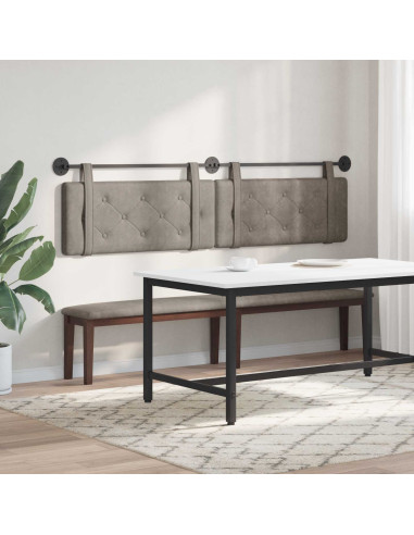 Testata appesa Grigio 210 x 55 x 5 cm PU Antico
