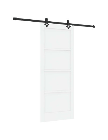 Porta scorrevole Bianco e Nero 83 x 202 cm