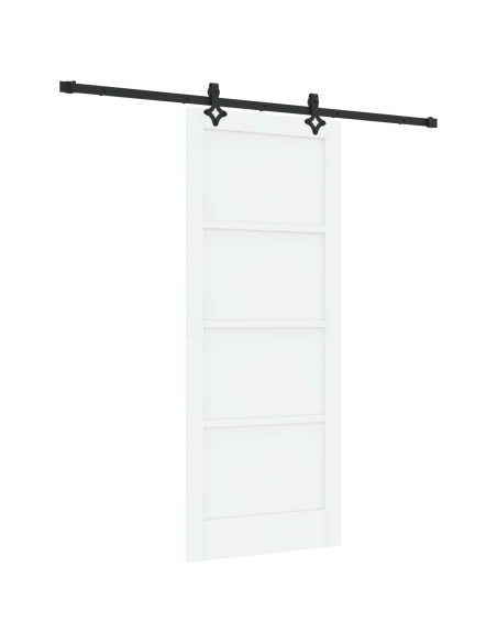 Porta scorrevole Bianco e Nero 83 x 202 cm