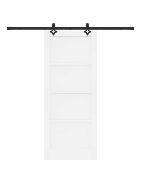 Porta scorrevole Bianco e Nero 83 x 202 cm