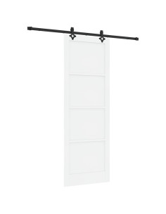 Porta scorrevole Bianco e Nero 83 x 232 cm 2