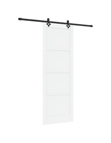 Porta scorrevole Bianco e Nero 83 x 232 cm