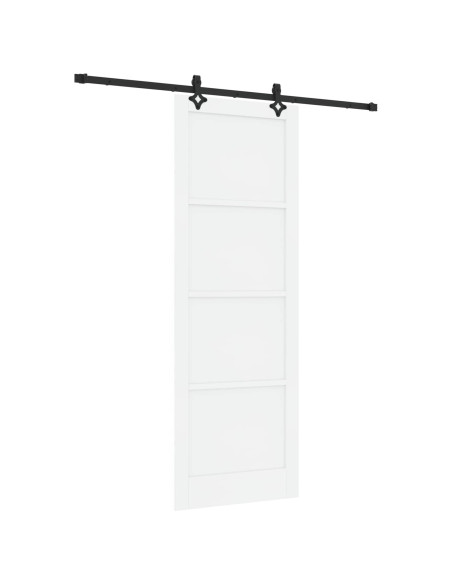 Porta scorrevole Bianco e Nero 83 x 232 cm