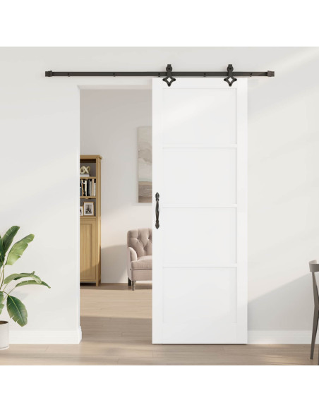 Porta scorrevole Bianco e Nero 83 x 232 cm