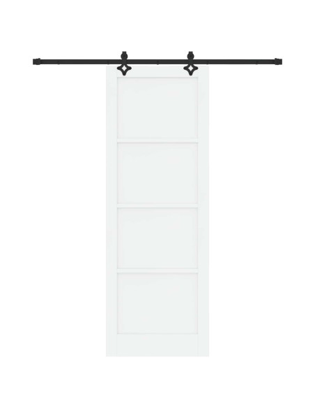 Porta scorrevole Bianco e Nero 83 x 232 cm