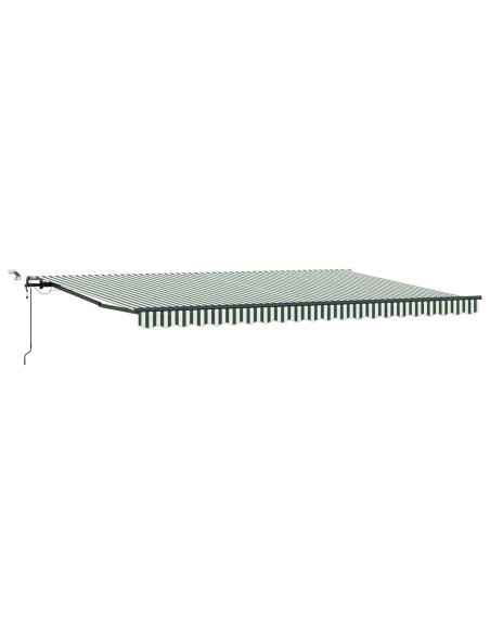 Tessuto per Tenda con Verde e Bianco 500 × 300 cm Poliestere