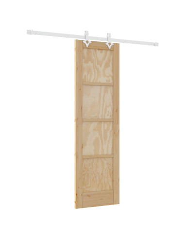 Porta scorrevole Naturale e Bianco 61 x 198,5 cm