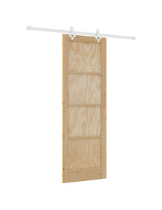 Porta scorrevole Naturale e Bianco 73,5 x 211 cm 2
