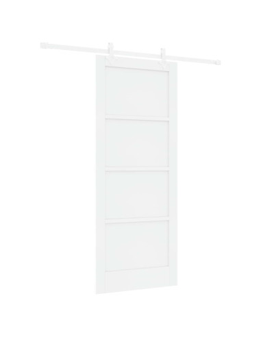 Porta scorrevole Bianco 83 x 202 cm Legno Massello di Pino