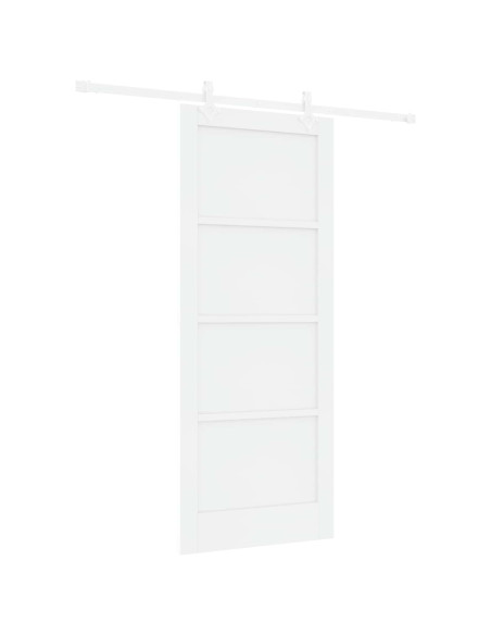 Porta scorrevole Bianco 83 x 202 cm Legno Massello di Pino